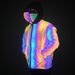 Men's Clothing functional style lambskin double sided wear colorful reflective jacket men and women ins thickened large size coat_viptrois.com