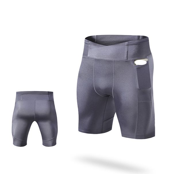 Men's Clothing Couple's High Elastic Compression Pants Men's Marathon Running Five Point Tights Outdoor Training Quick Drying Racing Shorts Women_viptrois.com