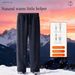 Men's Winter Fleece-Lined Wool Blend Pants - Thickened Thermal Trousers With Windproof Design, Comfortable Straight-Leg Joggers For Casual & Sports_viptrois.com