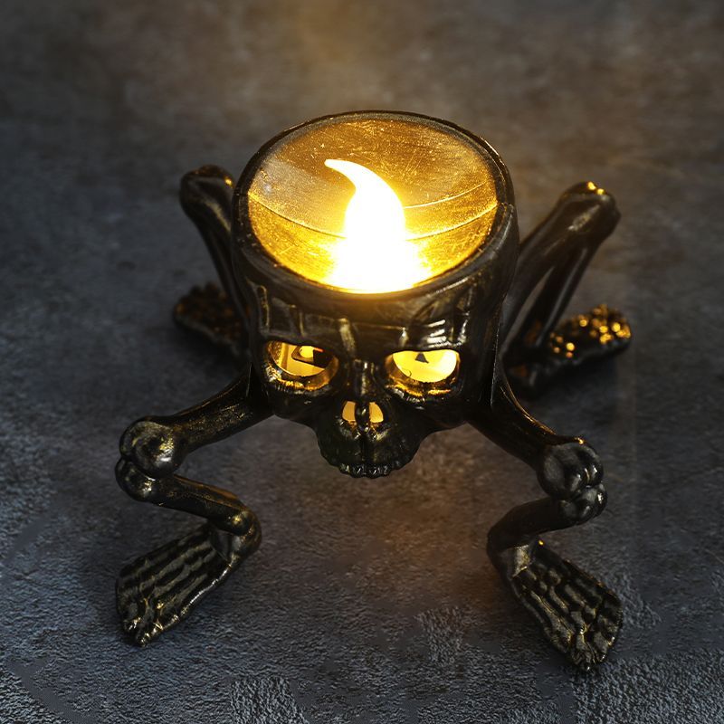 New Hand Atmosphere Decoration Props Skull Foot Night Light Halloween Candle Lamp_viptrois.com