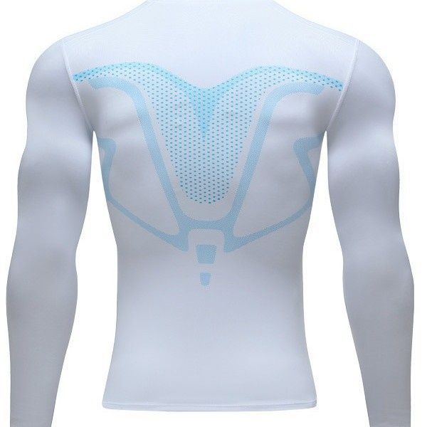 Loom Cross-border Sports Fitness Long Sleeve Quick Dry Printed Tight T-shirt Chest Display Moisture Wicking Sweat-wicking_viptrois.com