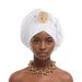 Women's Scarves Heavy Industry Brooch Half Layered Half Twisted Baotou Hat African Hat Nigerian Wedding Festival Party Muslim Hat_viptrois.com