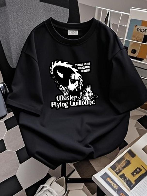 Master Of The Flying Guillotine T-shirt Martial Arts Kung Fu Cotton Dtg Print Slightly Versatile Casual Breathable Streetwear Summer Graphic_viptrois.com