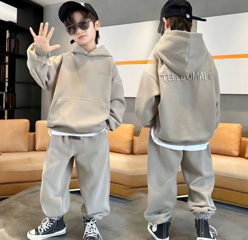 Kid's Clothing Boy Spring Suit Fashionable 2025 New Spring And Autumn Style Medium And Large Children Spring Handsome Fashionable Boy Trend_viptrois.com