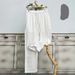 Men's Clothing Pure Linen Men's Trousers Summer Thin Full Linen Trousers Men's Casual Trousers Loose Straight Drape Wide Leg Trousers_viptrois.com