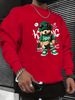 Men's Loose Casual Fashionable Cool Bear Pattern Printed Round Neck Long Sleeved Sweatshirt For Autumn And Winter_viptrois.com