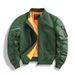 Men's Military-Inspired Bomber Jacket – Corduroy & Polyester With Stand Collar (Black, Navy, Olive, Grey)_viptrois.com