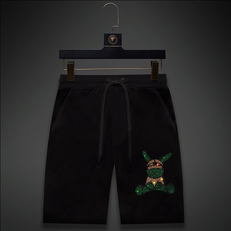 Men's Clothing Snow Fox Brothers Straight Loose Casual Pants Hot Diamond Rabbit Drape Shorts Men's Handsome Large Size Shorts Men's Summer_viptrois.com