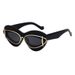 VOOTHOST Cat Eye Sunglasses Women Brand Designer Vintage Y2k Punk Sun Glasses For Men Double Frame Retro Eyewear Shades UV400 F0093_viptrois.com