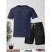 Men's Mesh Sport Short Sleeve T-Shirt & Shorts Set | Quick-Dry Athletic Two-Piece Outfit Versatile Color Options_viptrois.com