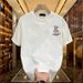 TKPA Men's T-shirt Summer New Style American Street Cartoon Printed Bear Cotton Loose_viptrois.com