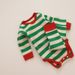 Christmas children's baby children's long sleeve striped festive suit_viptrois.com