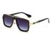 Men's Sunglasses Retro Square Frame Sunglasses For Men, High End Steam Punk Style Sunglasses, Ins Style New Flat Mirror_viptrois.com