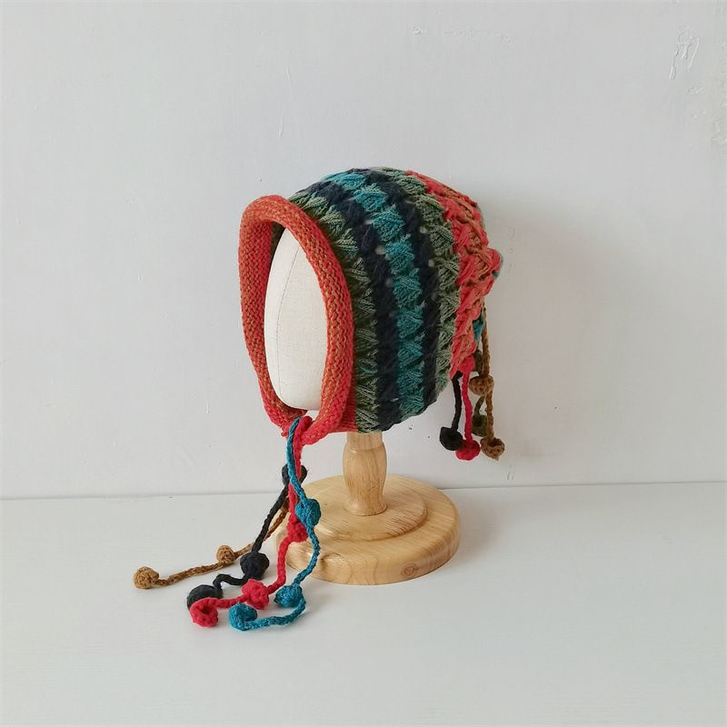 Kids'caps Hand-knitted earwarmers for men and women ethnic wind Sue pullover hats for children autumn and winter_viptrois.com