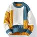 Men's Casual Knit Sweater Semi-Turtle Neck Loose Fit Pullover Soft Breathable Winter Warm Comfortable Fashionable_viptrois.com