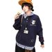 Embroidered POLO Collar Long Sleeved Sweatshirt For Men And Women, Vintage Puppy, Lazy And Loose Top_viptrois.com