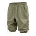 Men's Linen Blend Drawstring Shorts - Hawaiian Streetwear Style Casual Knee-Length Shorts With Side Pockets - Relaxed Fit Breathable Summer Shorts_viptrois.com