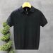 Men's ClothingShort Sleeved Sweater Men's Textured POLO Shirt Lapel V Neck Slim Fit Business T Shirt_viptrois.com