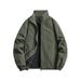Men's Water-Resistant Softshell Jacket - Lightweight Outdoor Work Coat With Stand Collar, Windproof & Durable For Hiking, Travel & Daily Wear_viptrois.com