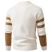 Autumn 2026 Fashion Knitwear Pullovers Men Artificial Mink Fluff Half High Collar Color Mixing Long Sleeve Casual Slim Thick Sweater_viptrois.com