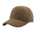 Women's Hat Autumn Winter Knitted Wool Baseball Korean Fashion Trendy Face Slimming Versatile Warm Duckbill Cap_viptrois.com