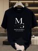 Summer New Short-sleeved T-shirt, Men's MG Snow Mountain Creative Printing Half-sleeved Youth Trend Versatile Casual Loose Base_viptrois.com