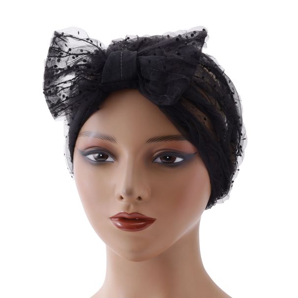 Simple & Stylish Ethnic Hui Hat – Fashionable Bow Net Design For Daily Wear & Outings (Celebrity-Inspired Cross-Cultural Look)_viptrois.com