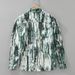 Tie Dye Dark Button Long Sleeved Shirt For Men, Fashionable And Versatile, Artistic And Casual Loose Top_viptrois.com
