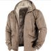 "Fleece-Lined Winter Hooded Jacket - Heavyweight Cotton Zip-Up Sweatshirt With Logo Customization, Relaxed Fit, Ribbed Hem For Urban Streetwear_viptrois.com