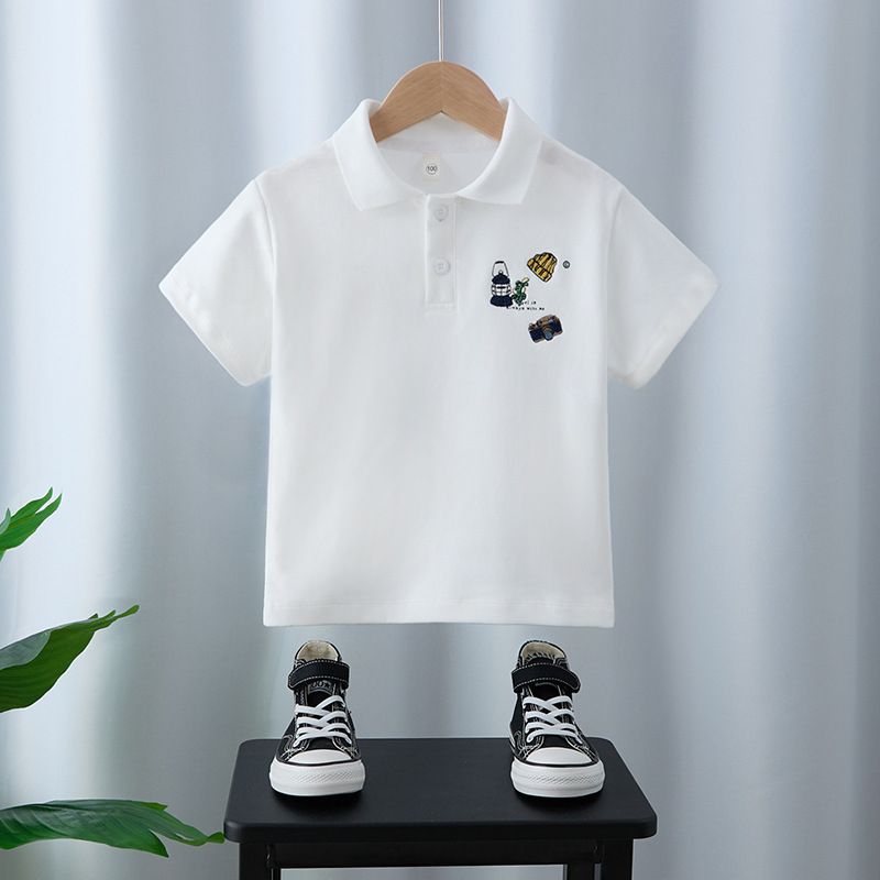 Mother & Kids Boys Short Sleeved T Shirt New Children's Embroidered Polo Shirt Baby Short Sleeved Top Fashion Outdoor Children's Clothing Wholesale_viptrois.com