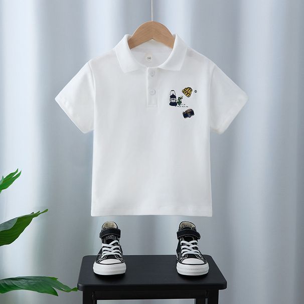 Mother & Kids Boys Short Sleeved T Shirt New Children's Embroidered Polo Shirt Baby Short Sleeved Top Fashion Outdoor Children's Clothing Wholesale_viptrois.com