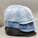 Women's Hats Denim Short Brim Cap For Women Four Seasons Washed Old Literary Painter Cap Versatile Casual Big Head Show Face Small Hat_viptrois.com