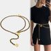 Ins Metal Waist Chain with Three Camellia Women's Chains Adjustable Elastic and Tight Small Waist Accessories High Grade Pant Chain_viptrois.com
