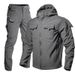 Men's Winter Shark Skin Softshell Jacket Set - Fleece Lined, Windproof, Tactical Outdoor Suit For Hiking, Military Enthusiasts_viptrois.com