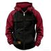 Autumn And Winter New American Sweater Men's Solid Color European And American Retro Loose Hooded Fleece Men's Sweater Zipper Jacket_viptrois.com