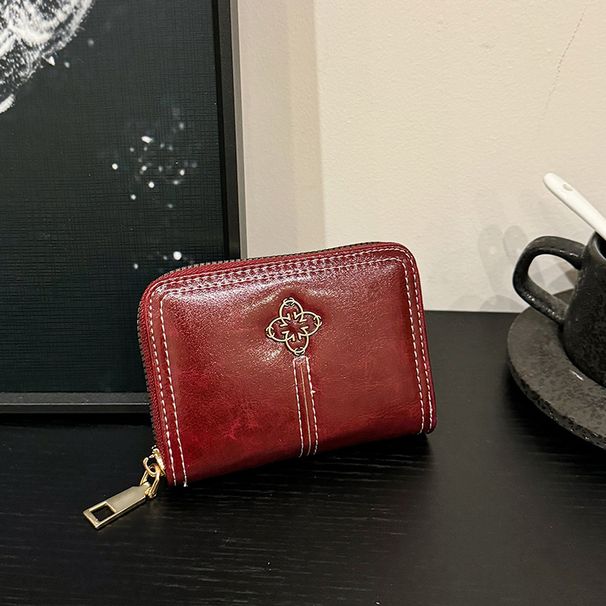 Women’s Bags Version Of Mini Short Women's Wallet Stacked Zipper Soft Wallet Coin Purse Women's Hand Held Card Holder Wallet_viptrois.com