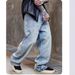 Men's Clothing Men's Jeans Starry Sky Rhinestone Washed Jeans_viptrois.com