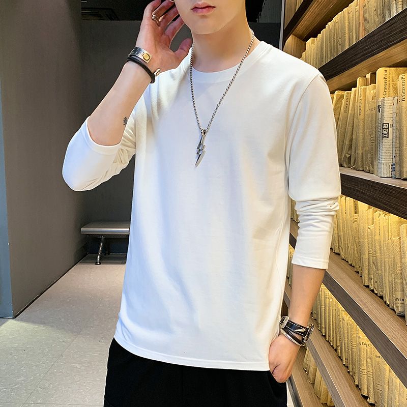 Men's Cotton Long Sleeve T-Shirt Bottom Shirt Sweater_viptrois.com