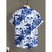 Men's Clothing Punk Retro Style Men's Light Blue Skull Digital Print Short Sleeve Shirt Men's Shirt 2023 Summer Hot_viptrois.com