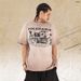 Street Style Plaid Print Reverse-dyed Distressed Frayed Edge Washed Men's T-shirt Trendy Brand T-shirt_viptrois.com