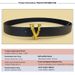 European and American Women's Fashionable and Minimalist Trousers Belt Versatile in Ins Style V-shaped Buckle Black Jeans Belt_viptrois.com