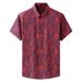 CT Plus Size Men's Short Sleeve For Big Guys, Summer Thin Printed Shirt, Loose Casual Oversized Trendy Shirt_viptrois.com