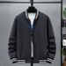 Men's Korean Style Stand Collar Jacket – Trendy Lightweight Coat | Black/Grey/Blue | Plus Size M-5XL | Urban Casual & Workwear_viptrois.com