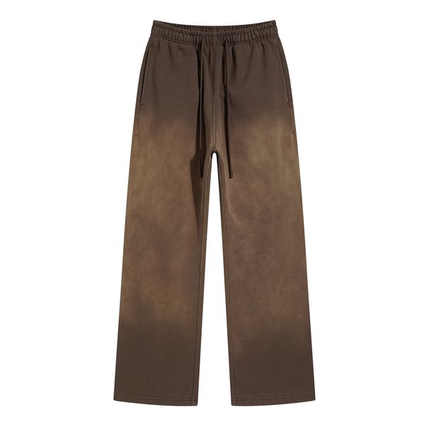 Men's Vintage Washed Jogger Pants - American Retro Spray-Dye Distressed Sweatpants, Oversized Straight-Leg Streetwear (4 Faded Colors)_viptrois.com