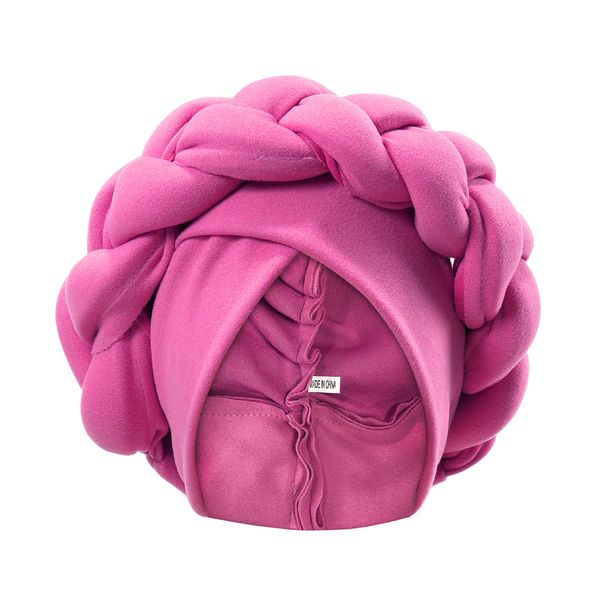 Women's Hats Twisted Autumn And Winter Simple Ethnic Headscarf All Match Thick Braid Milk Silk Big Braid Cross Head Cap_viptrois.com