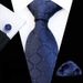 Unisex Men's tie square Pocket towel Cufflinks three-piece yarn-dyed jacquard business suit accessories_viptrois.com