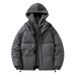 Large Size Fake Two-piece Cotton-padded Clothes For Men, Loose And Casual In Winter, Thickened Fleece Cotton-padded Jacket, Hooded Cotton-padded Jacke_viptrois.com