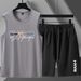 Men's Clothing Plus Size Sports Suit Men's Clothes Breathable Trend Fat Short Sleeve Sleeveless T Shirt Quick Drying Vest Summer_viptrois.com