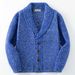 Pure New Clothing Autumn Winter Long Sleeve Thick Knit Sweater Knitted Shirt Turn-Down Collar Men's Jacket Trendy_viptrois.com