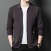 Men's Solid Color Knit Cardigan – Lightweight Spring & Fall Sweater Jacket (Casual Slim-Fit_viptrois.com